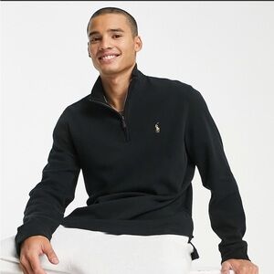 Polo Ralph Lauren Black 1/4 Zip Sweatshirt- Size XXL
